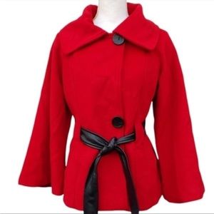 1 Madison Wool Jacket with Leather Belt